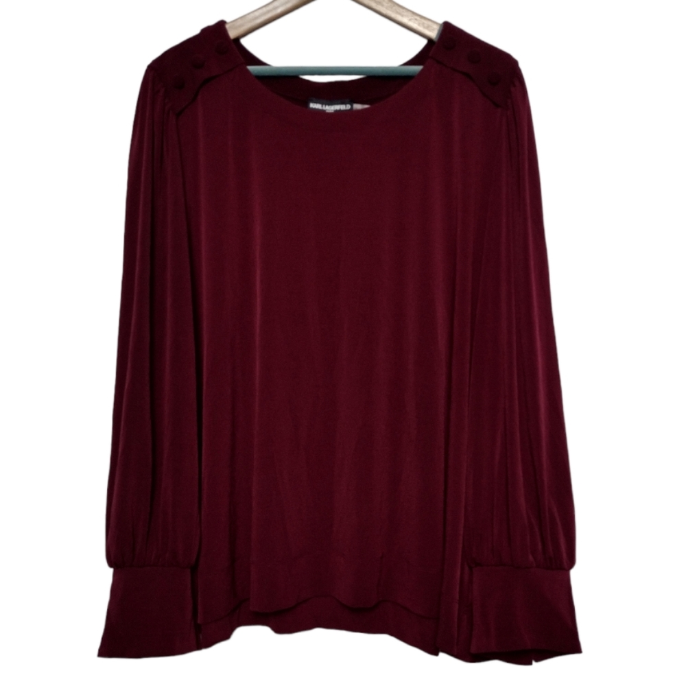 Karl Lagerfeld Paris Marla Sleeve Detail Knit Top